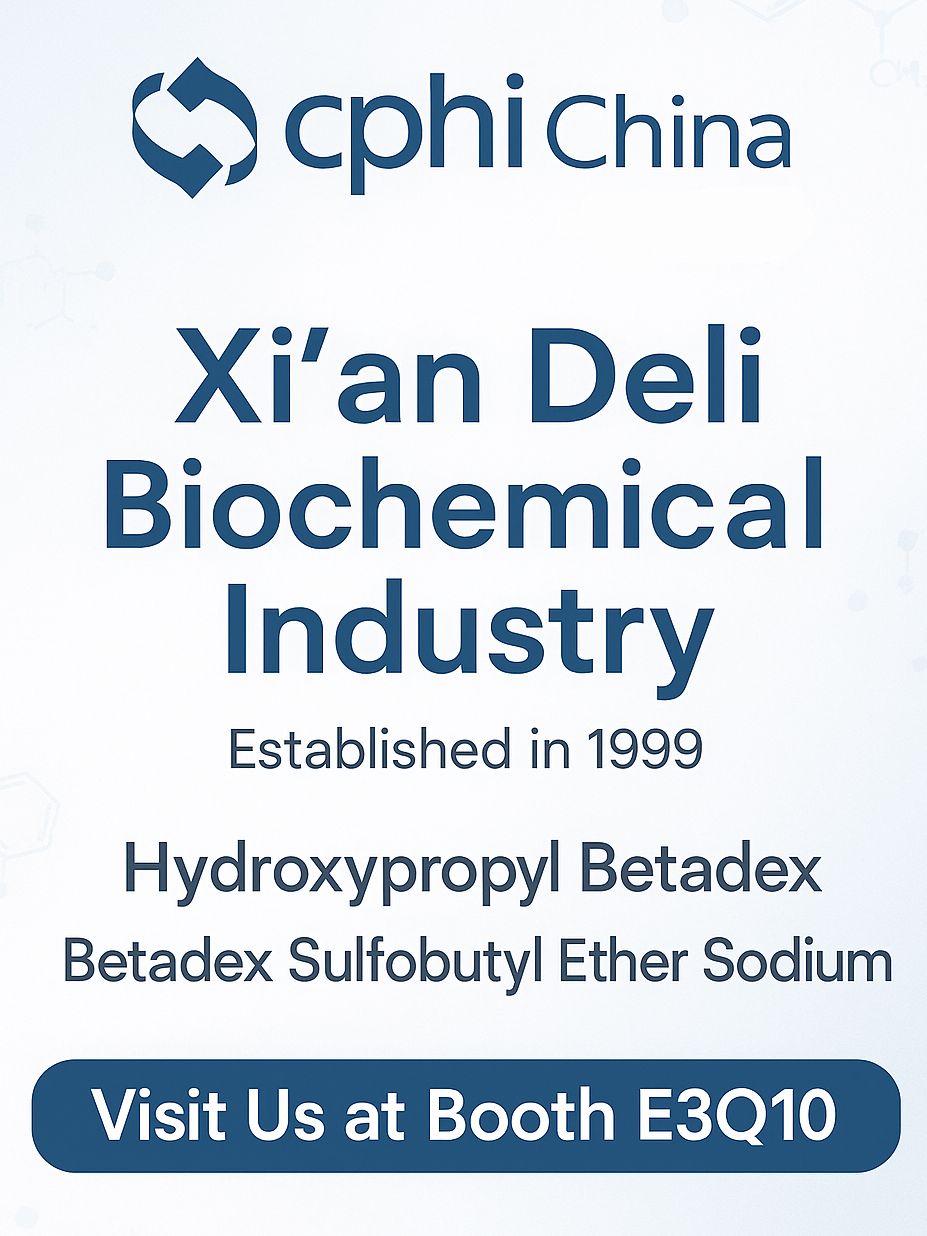 CPHI China 2025 Réamhamharc: Tá réitigh sóidiam hiodrocsapropyl agus réitigh sóidiam sulfobutyl ether i lár an stáitse ag mboth E3Q10 Xi'an Deli