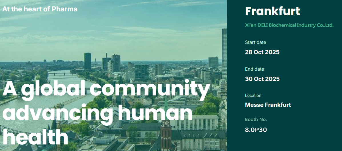 Bithcheimiceach Xi'an Deli le Taispeántas ag CPhI Europe 2025 i Frankfurt, an Ghearmáin