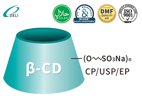 Éitear Sóidiam Betadex Sulfobutyl CAS 182410-00-0 SBECD